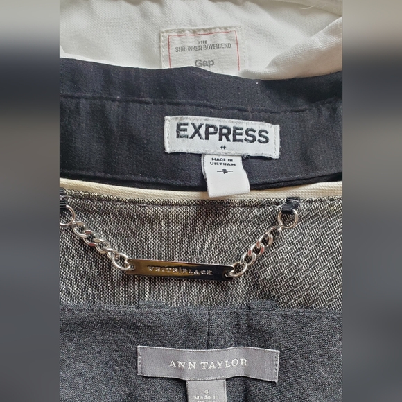 Lot X 6 Office Work Bundle Blazer Jacket Pants Button Up Shirt Blouses Tailored - Picture 13 of 13